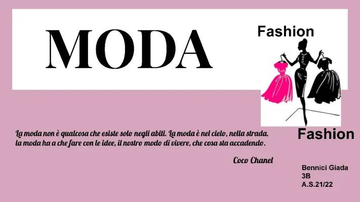 Tesina sulla moda già fatta - Collegamenti e PDF per Terza Media