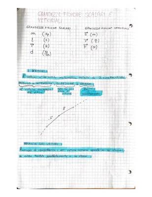 I Vettori in Fisica per Prima Superiore: Definizione, Somma e Differenza