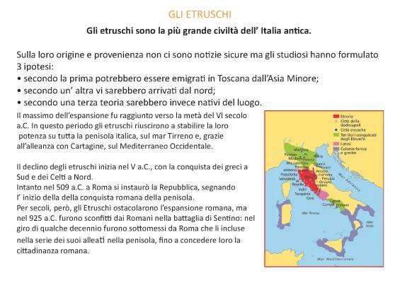 Chi erano gli Etruschi? Riassunto facile per scoprire l'origine e l'espansione degli Etruschi