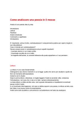 Spiegato semplicemente: Guida Completa all'Analisi di una Poesia ...