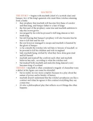 Macbeth Summary in English: PDF, Plot, Themes