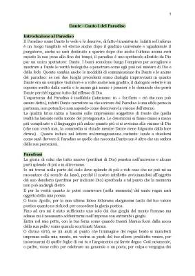 Parafrasi Canto 1 Paradiso - Testo PDF, Analisi e Figure Retoriche