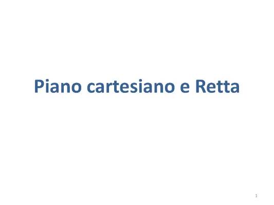 piano cartesiano e retta 