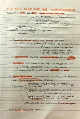 English Civil War and Commonwealth: Summary and History