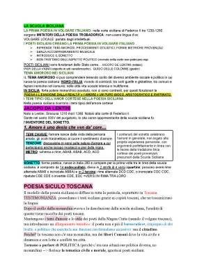 La Scuola Siciliana: Riassunto, PDF, Schema