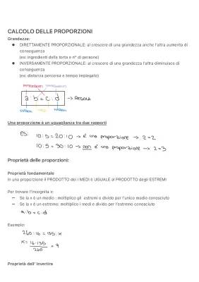 PROPORZIONI e PERCENTUALI