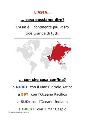 Continente asiatico ovvero Asia