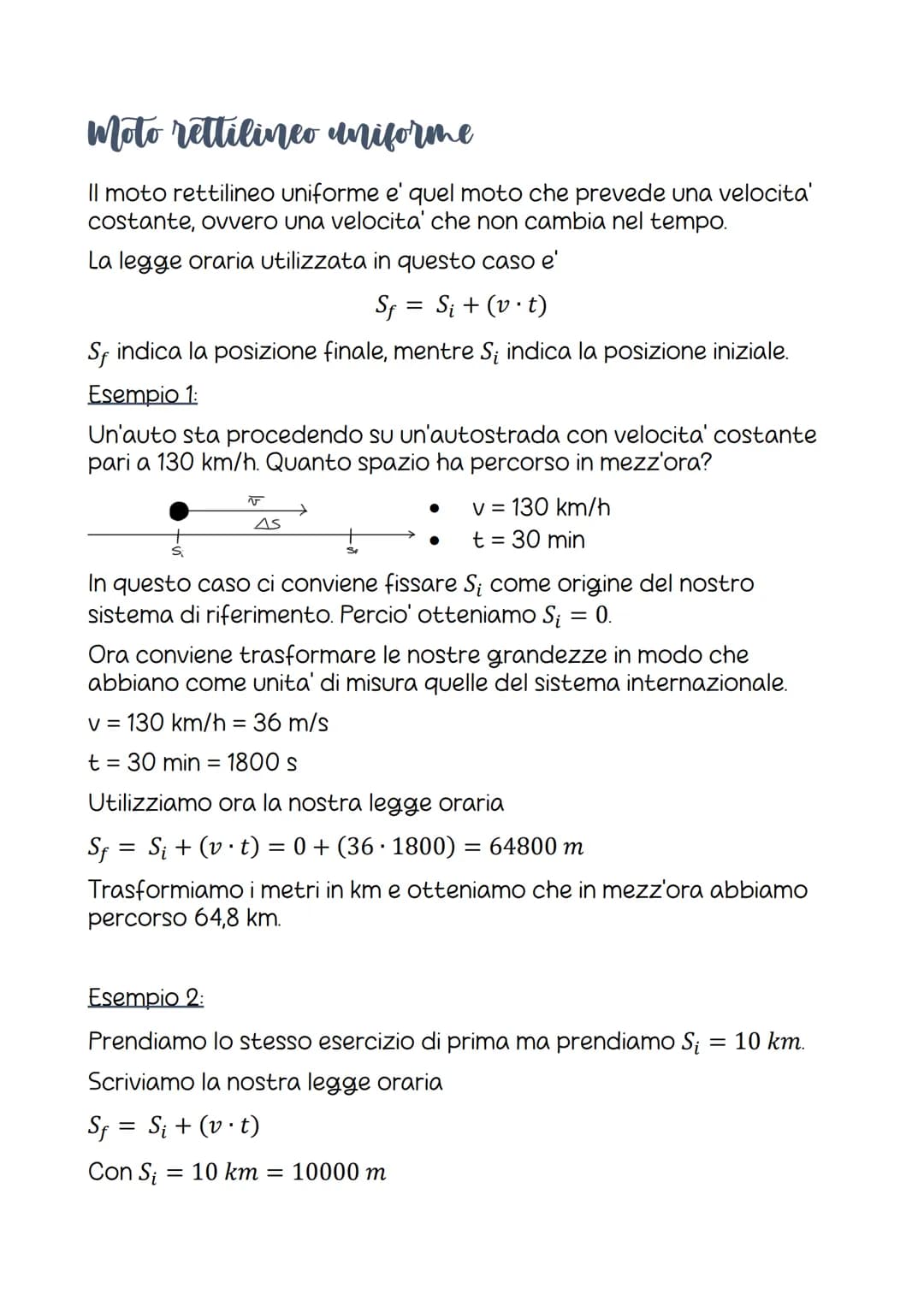 Cinematica
Definizione:
La cinematica e' quella parte della fisica che si occupa di studiare il
moto dei corpi ignorando le cause che lo pro