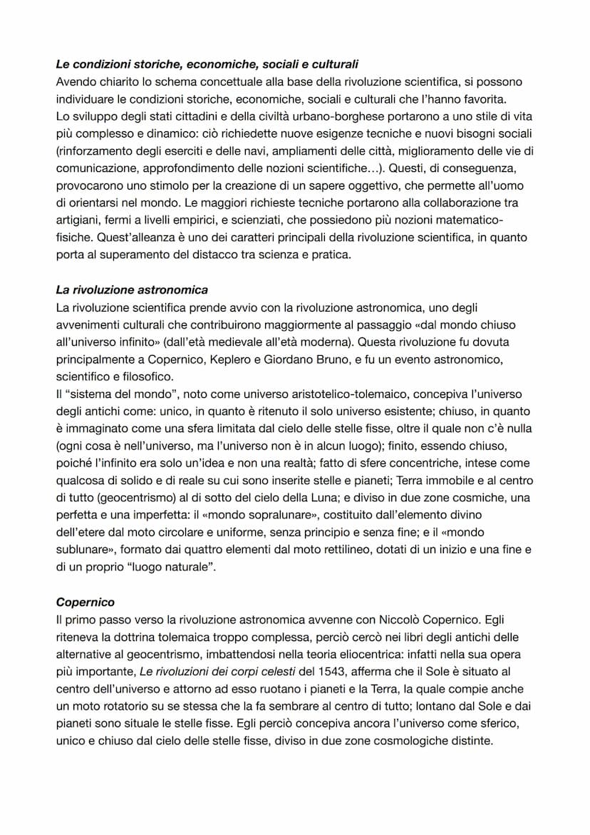 LA RIVOLUZIONE SCIENTIFICA (capitolo 1)
Nella storia contemporanea la nascita della scienza assume il ruolo di maggiore
importanza. Infatti,