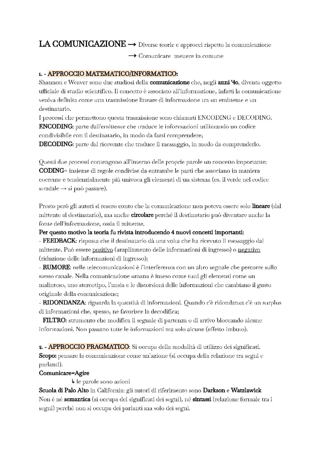 Shannon e Weaver: Teoria dell'Informazione e Feedback nella Comunicazione