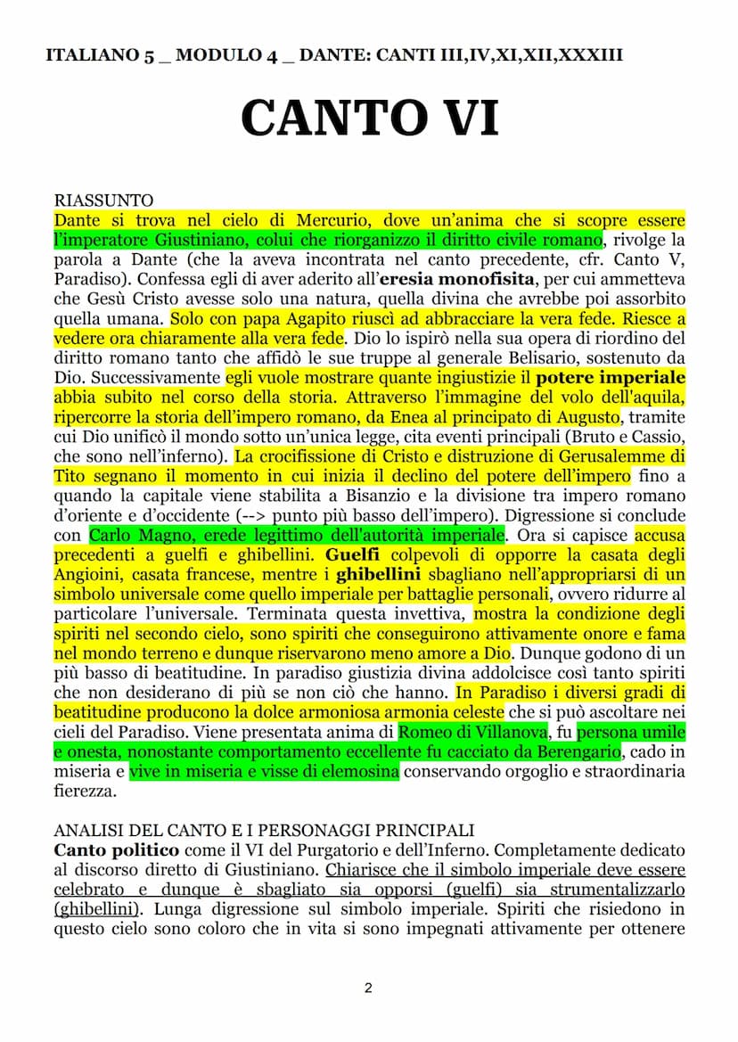 ITALIANO 5 MODULO 4 DANTE: CANTI III,IV,XI,XII,XXXIII
CANTO III
RIASSUNTO
Dopo la spiegazione data da Beatrice sulle macchie lunari, Dante c