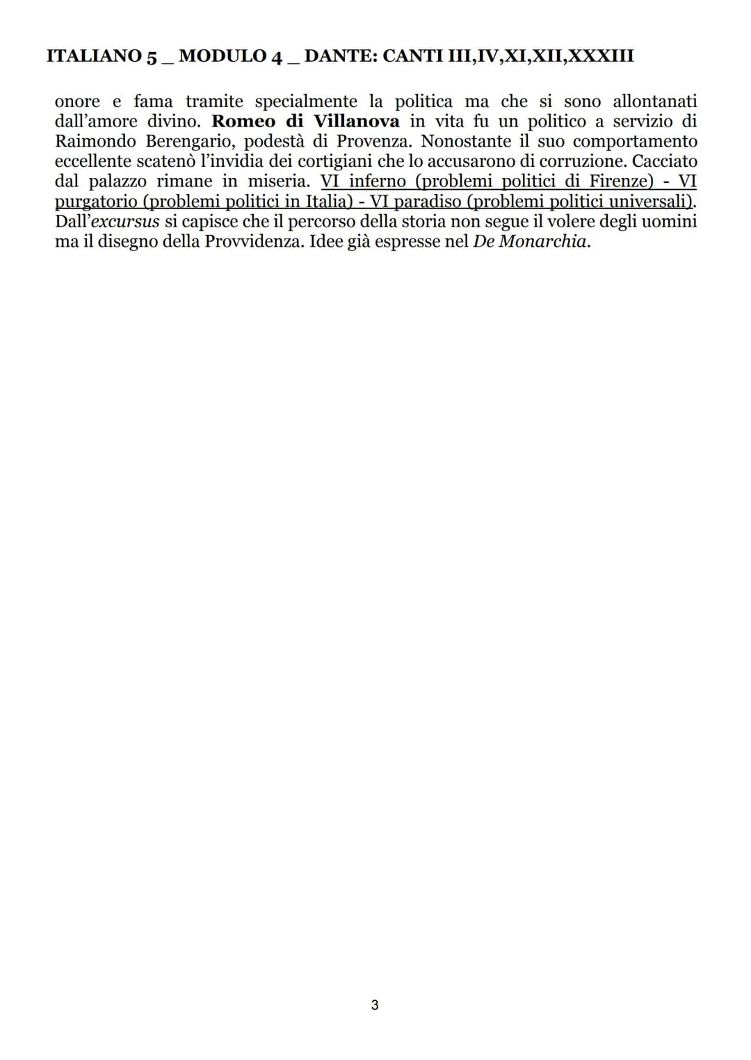 ITALIANO 5 MODULO 4 DANTE: CANTI III,IV,XI,XII,XXXIII
CANTO III
RIASSUNTO
Dopo la spiegazione data da Beatrice sulle macchie lunari, Dante c