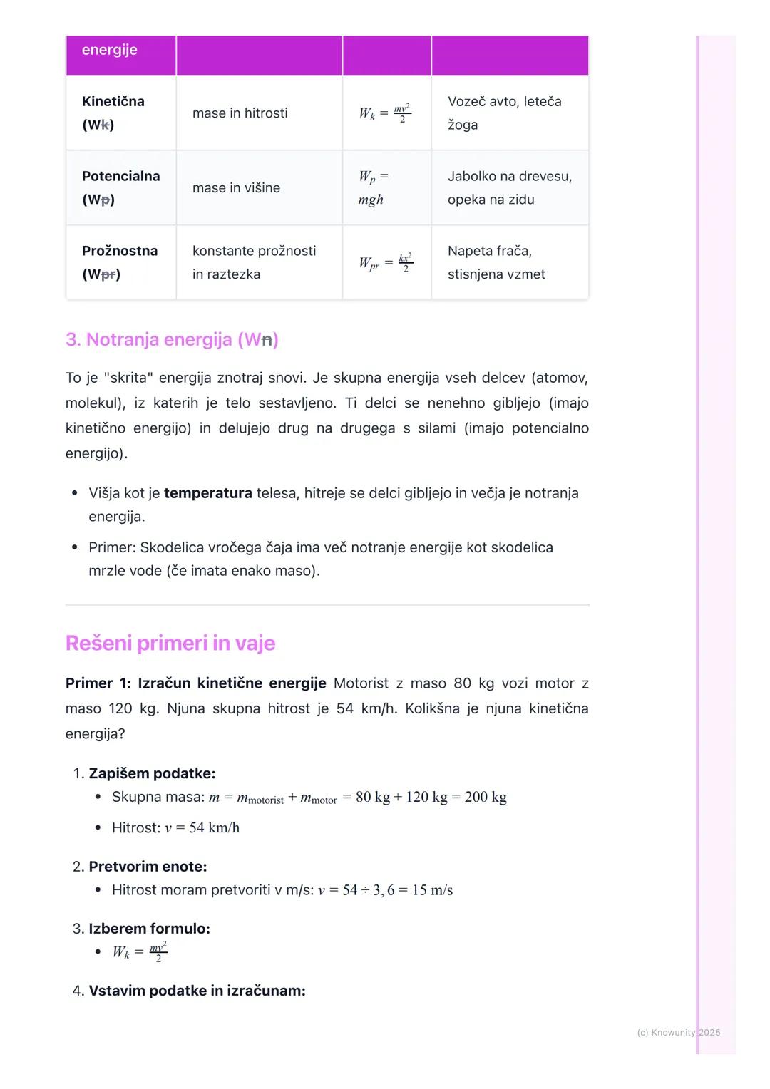 # Energija in njene oblike

Uvod v energijo

Energija je ena od osnovnih fizikalnih količin. V bistvu je to sposobnost telesa,
da opravlja d