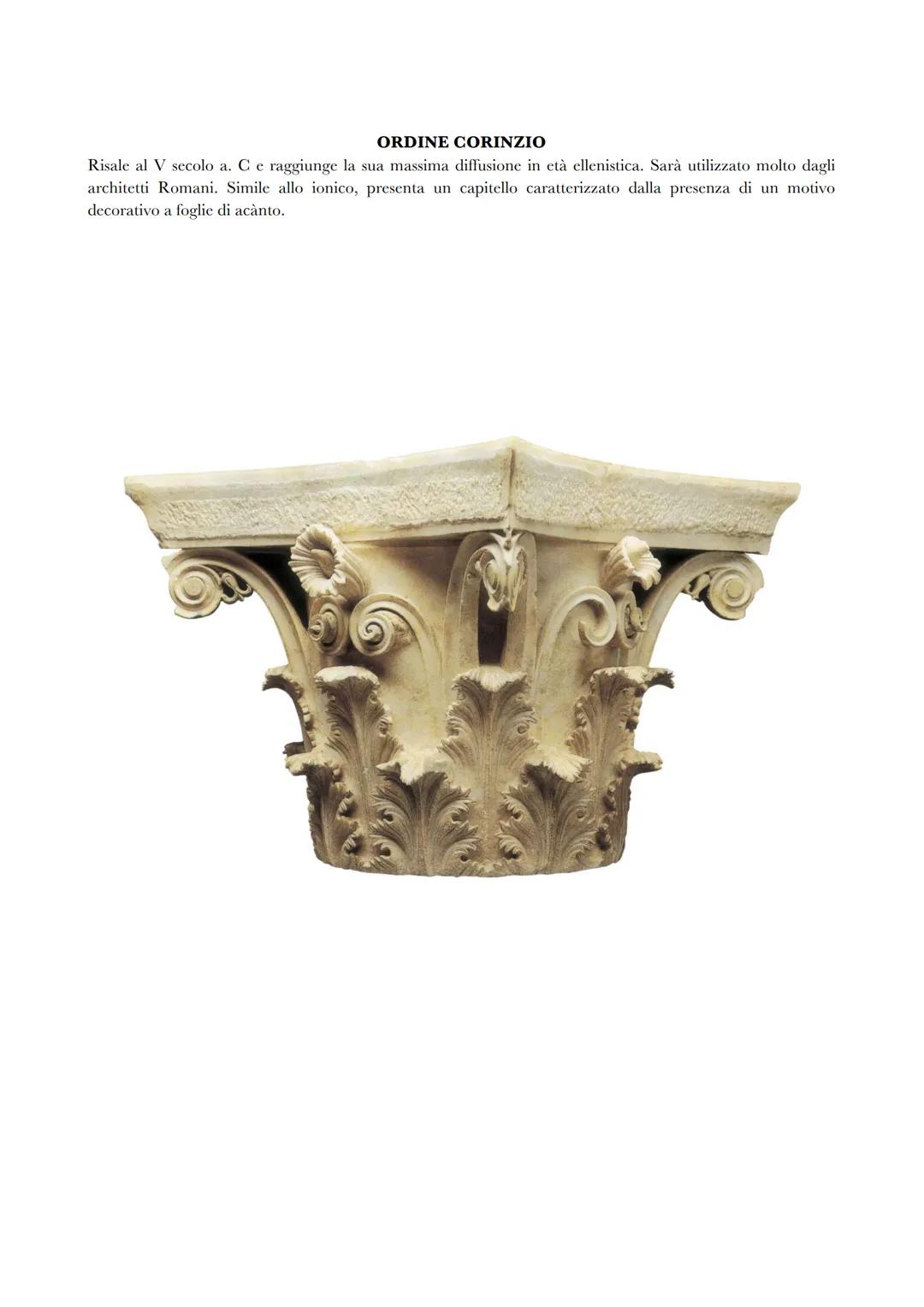 GLI ORDINI ARCHITETTONICI
L'ordine architettonico è la più grande novità che i Greci introducono nell'arte del costruire e risponde a una
pr
