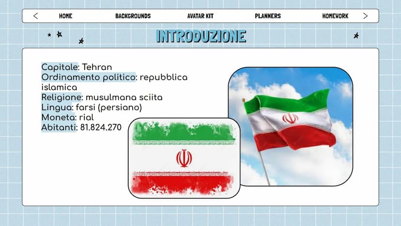 ☆
HOME
BACKGROUNDS
IRAN
AVATAR KIT
ATAR
☆
PLANNERS
IRAN
TURKMENISTAN
HOMEWORK >
AFGHANIST
★ <
HOME
**
★
BACKGROUNDS
Capitale: Tehran
Ordinam