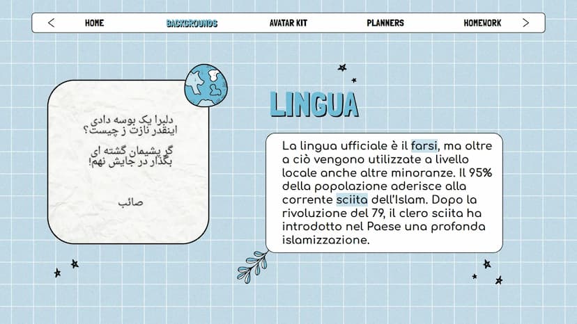 ☆
HOME
BACKGROUNDS
IRAN
AVATAR KIT
ATAR
☆
PLANNERS
IRAN
TURKMENISTAN
HOMEWORK >
AFGHANIST
★ <
HOME
**
★
BACKGROUNDS
Capitale: Tehran
Ordinam