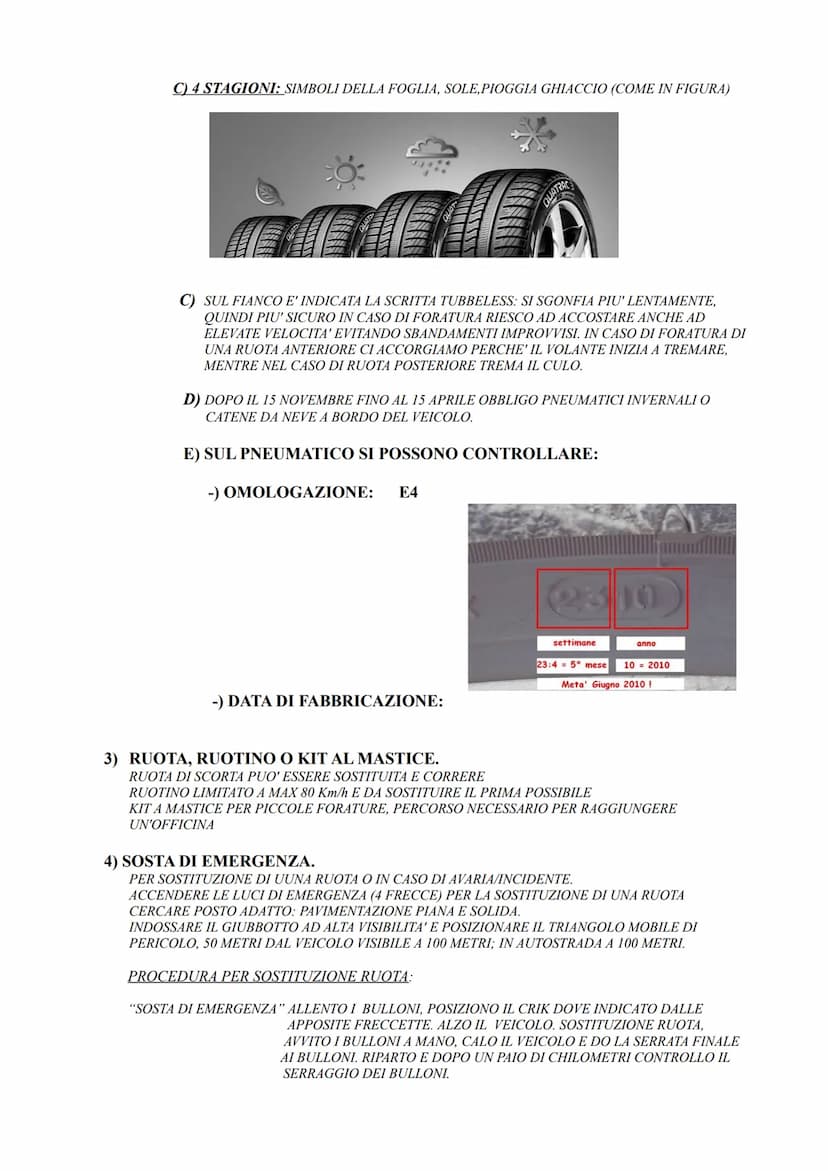 B
DOMANDE ESAME GUIDA.
1) CONTROLLO LIVELLO LIQUIDI.
Veicolo in SOSTA (prima, freno di stazionamento inserito e motore spento), in PIANO e a