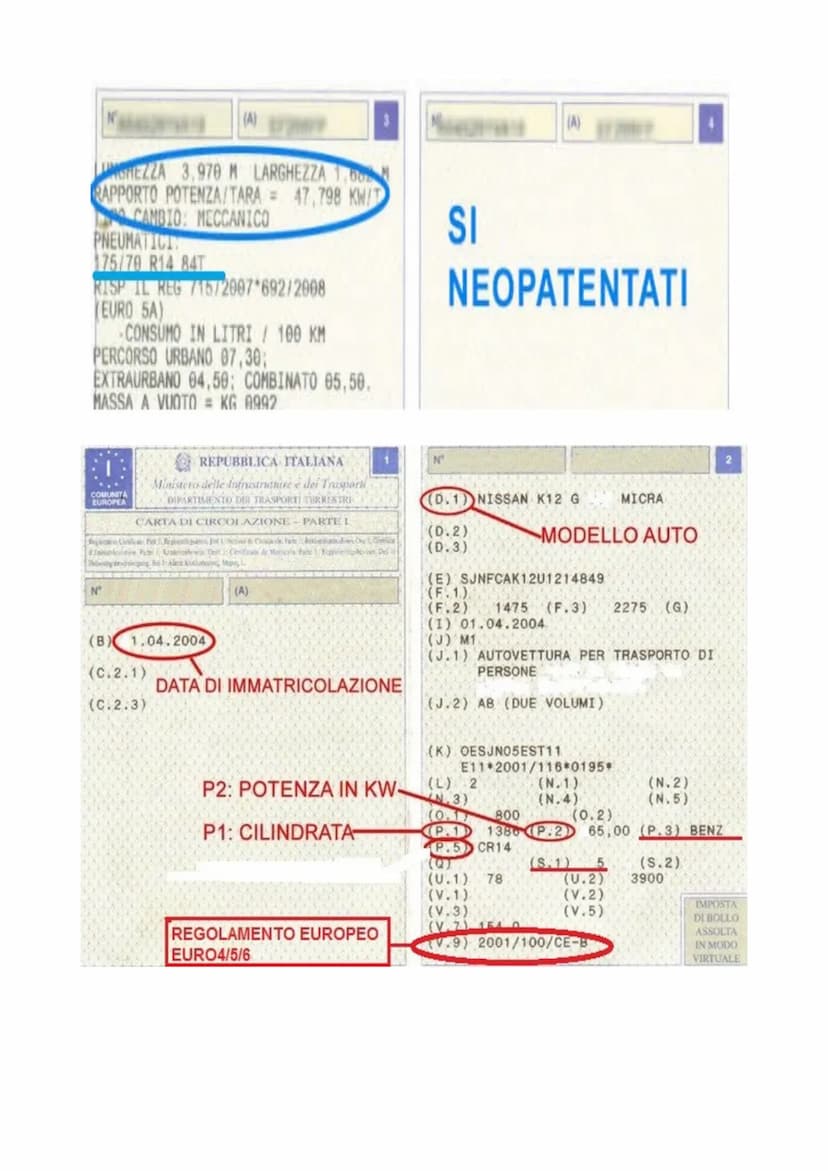 B
DOMANDE ESAME GUIDA.
1) CONTROLLO LIVELLO LIQUIDI.
Veicolo in SOSTA (prima, freno di stazionamento inserito e motore spento), in PIANO e a