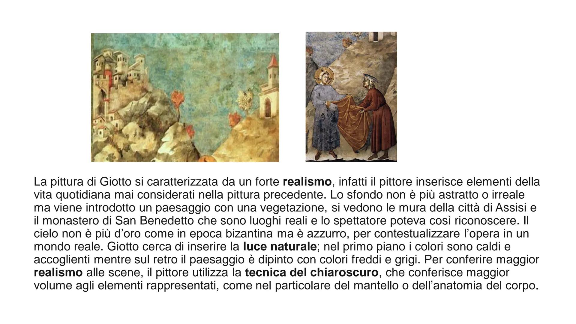 "Dono del mantello" ciclo delle storie di San
Francesco, autore Giotto, 1295-1299 circa, affresco,
230x270 cm, Basilica Superiore ad Assisi.