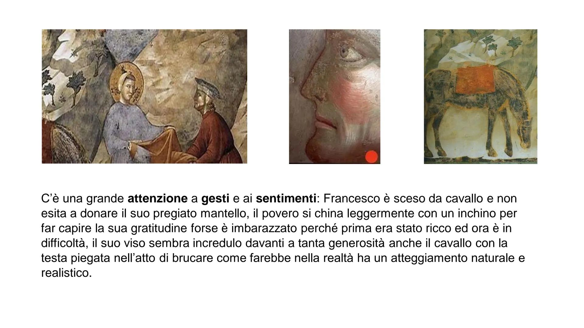 "Dono del mantello" ciclo delle storie di San
Francesco, autore Giotto, 1295-1299 circa, affresco,
230x270 cm, Basilica Superiore ad Assisi.
