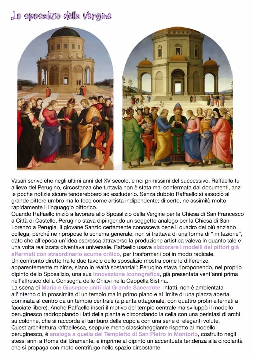 Raffaello Sanzio
Raffaello Sanzio fu pittore e architetto. Nacque ad Urbino il 6 aprile 1483. Rimasto orfano a
soli undici anni, Raffaello v