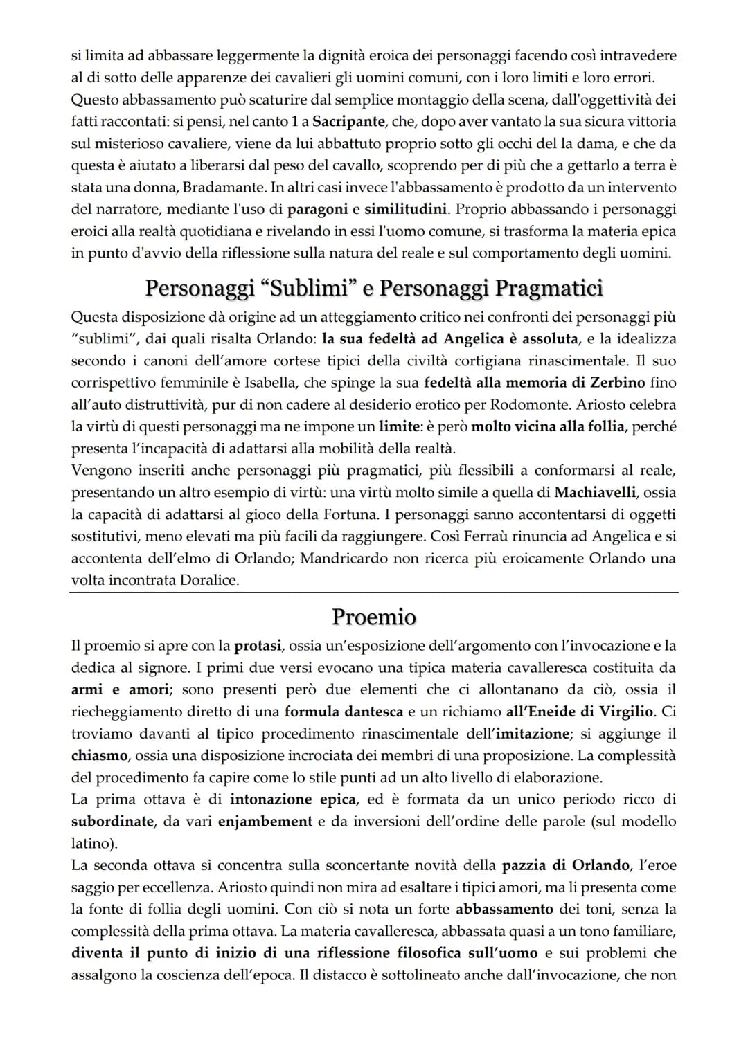 l'Orlando Furioso
L'Orlando Furioso di Ariosto viene considerato una continuazione dell'Orlando
Innamorato di Boiardo, la quale materia cava