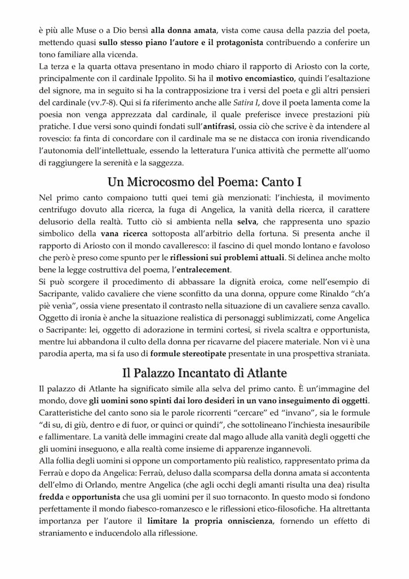 l'Orlando Furioso
L'Orlando Furioso di Ariosto viene considerato una continuazione dell'Orlando
Innamorato di Boiardo, la quale materia cava