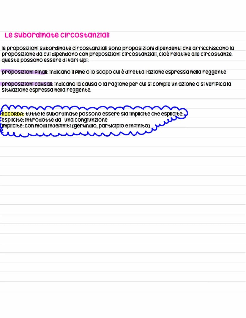 Le subordinate completive
le proposizioni subordinate completive sono proposizioni che completano il significato della
proposizione principa