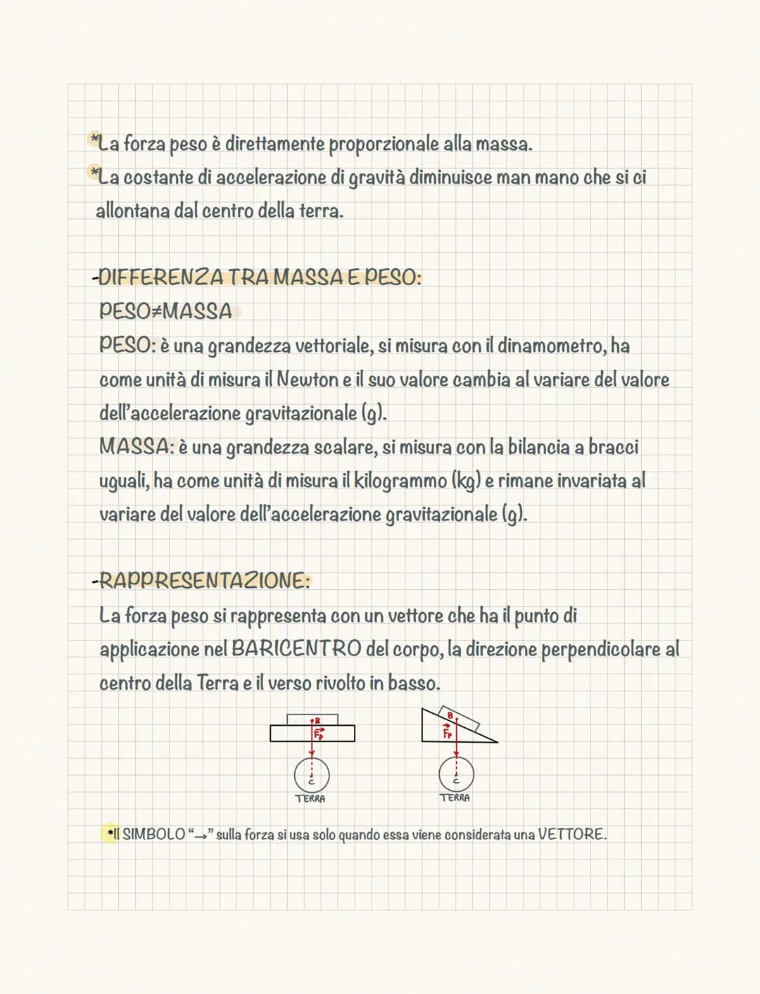 Le forze
• LE FORZE:
La FORZA è una grandezza fisica VETTORIALE che si indica con F.
Si misura con il DINAMOMETRO, uno strumento costituito 