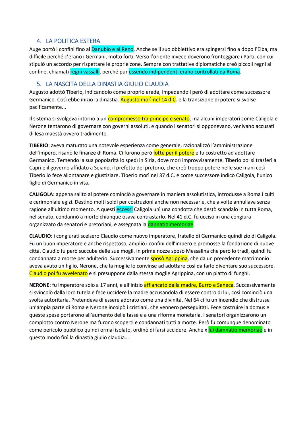 # Riassunto storia capitolo 1

1. IL PRINCIPATO AUGUSTEO

La vittoria di Ottaviano ad Azio contro Antonio segnò la conclusione di un lungo p
