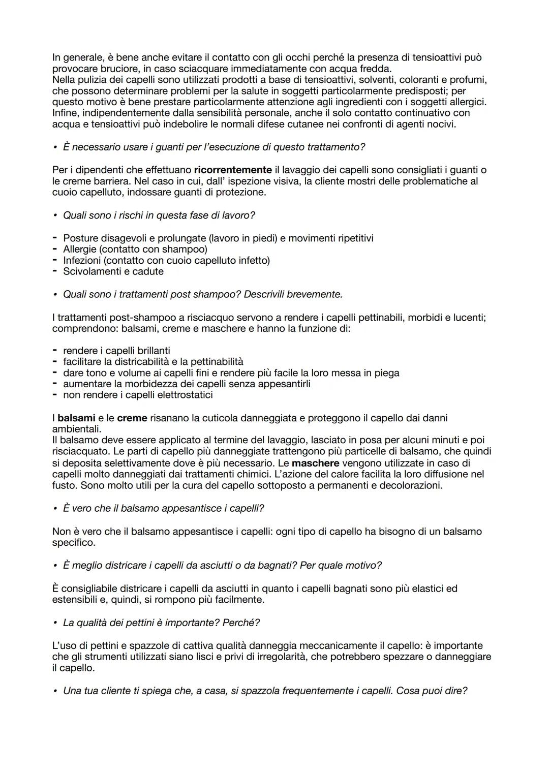 DOMANDE DI CARATTERE GENERALE
. Descrivi la struttura del capello.
Per ottenere risultati professionali, è indispensabile che una buona acco