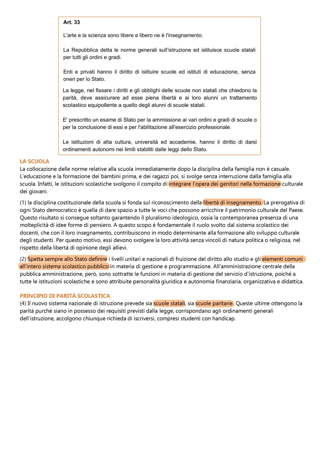 I TITOLO DELLA COSTITUZIONE
ARTICOLI 13-28: RAPPORTI CIVILI
La Costituzione garantisce il rispetto dei diritti e delle libertà fondamentali,