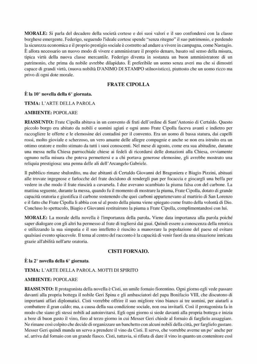 È la 1° novella della 1° giornata.
TEMA: TEMA LIBERO-LA BEFFA
SER CIAPPELLETTO
AMBIENTE: MERCANTILE
RIASSUNTO: Ser Ciappelletto viene descri