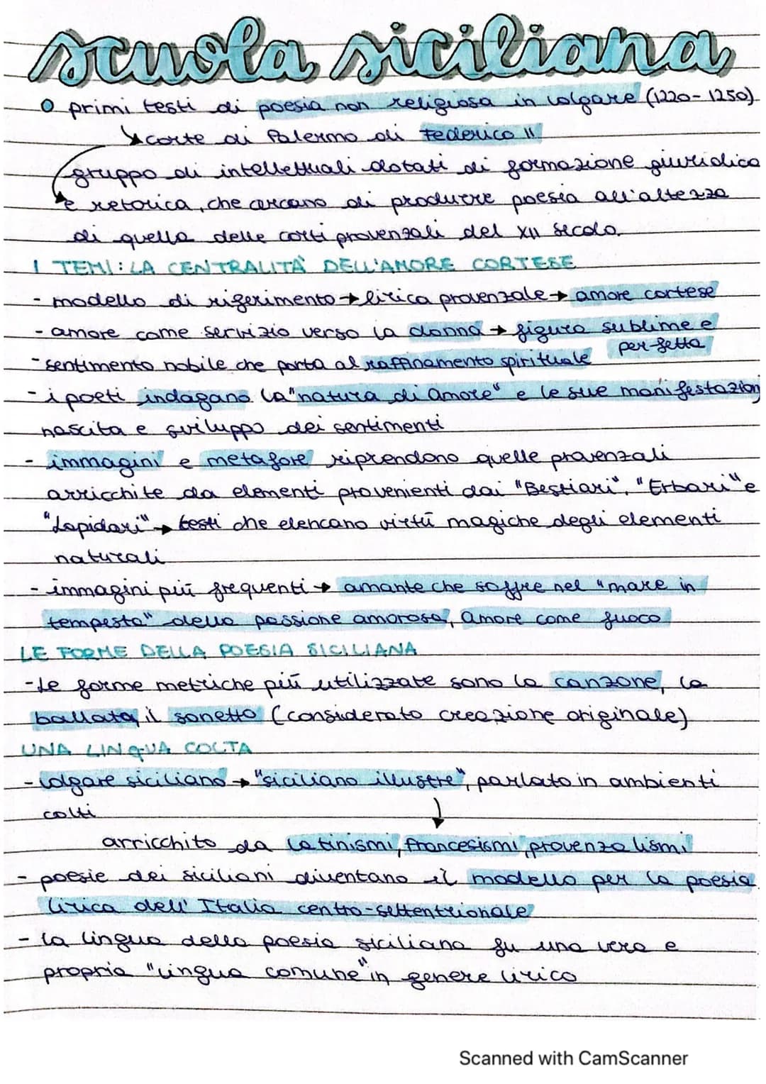 scuola siciliana
0 primi testi di poesia non religiosa in colgare (1220-1250)
Scorte di Palermo di Federico 11
gruppo di intellettuali dotat