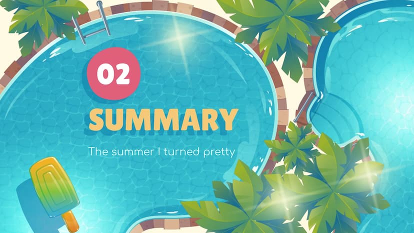 MY SUMMER BOOK
Luce Joan Ruffato TABLE OF CONTENTS
01
INTRODUCTION
The essential
informations
02
SUMMARY
The summer I
turned pretty
03
THE A