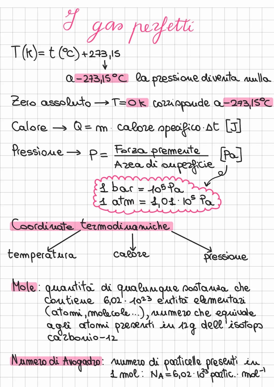 д
T(k)= t (°c) + 273, 15
gas perfetti
a-273,15°C la pressione diventa rulla
Zero assoluto →→→T=Ok corrisponde a-273,15°C
Calore →→ Q = m cal