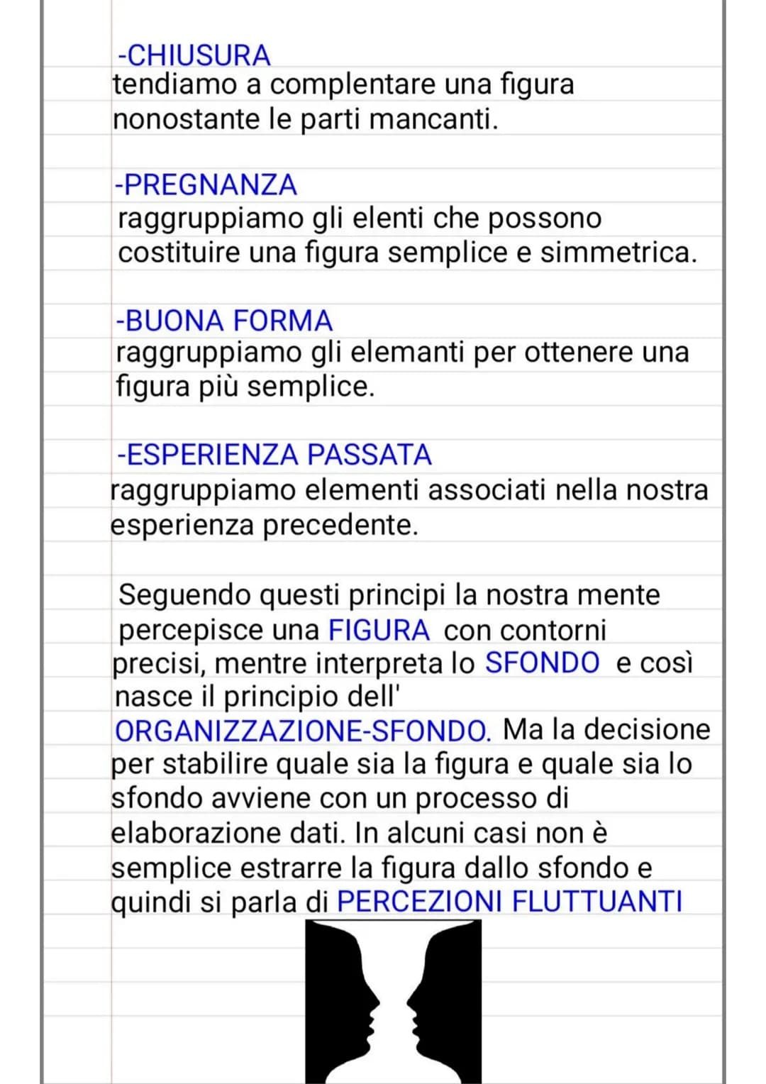 LA PERCEZIONE
La PERCEZIONE è uno dei processi
cognitivi della mente umana che permette di
scoprire l'ambiente. Noi percepiamo
attraverso gl