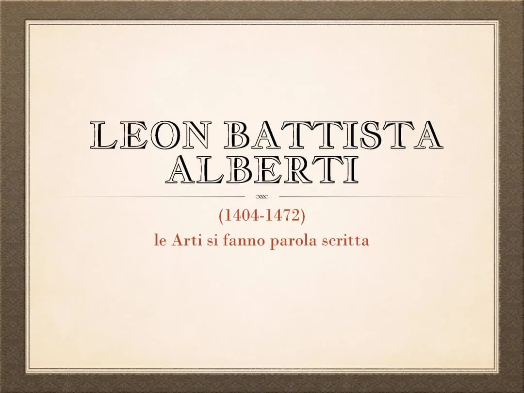 LEON BATTISTA ALBERTI