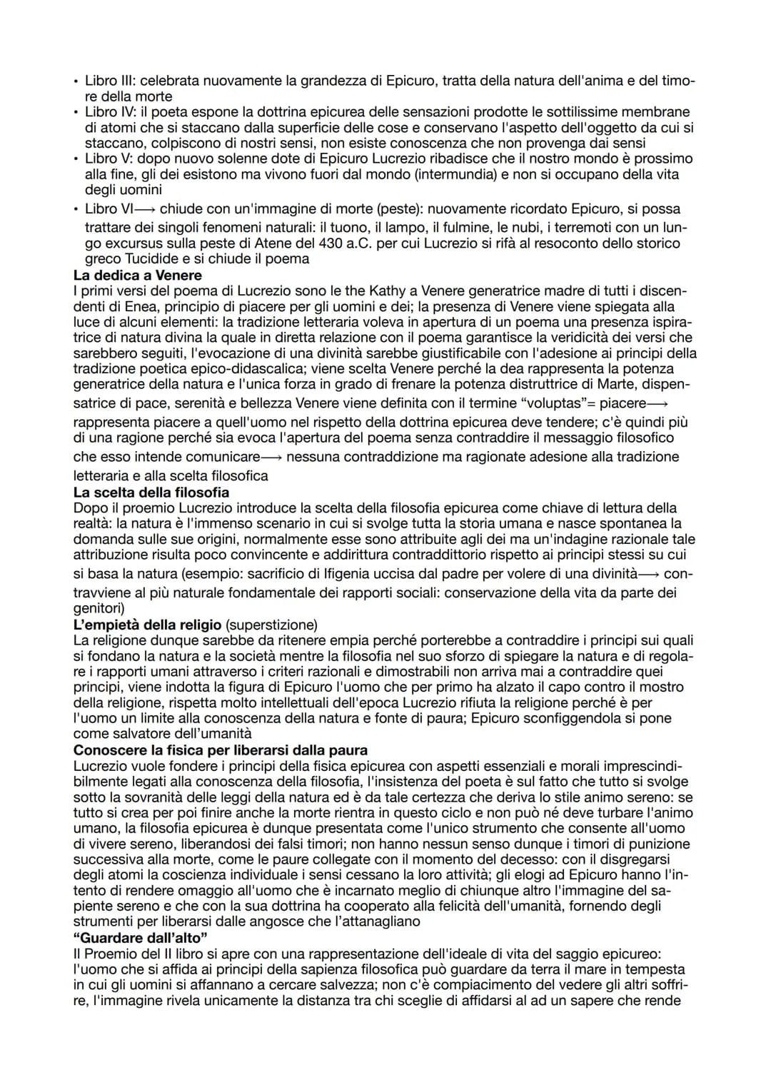 Latino
Tito Lucrezio carol secolo a.C
Della vita di Lucrezio sappiamo poco dato che sono poche le fonti che ci parlano di lui, molti pen-
sa