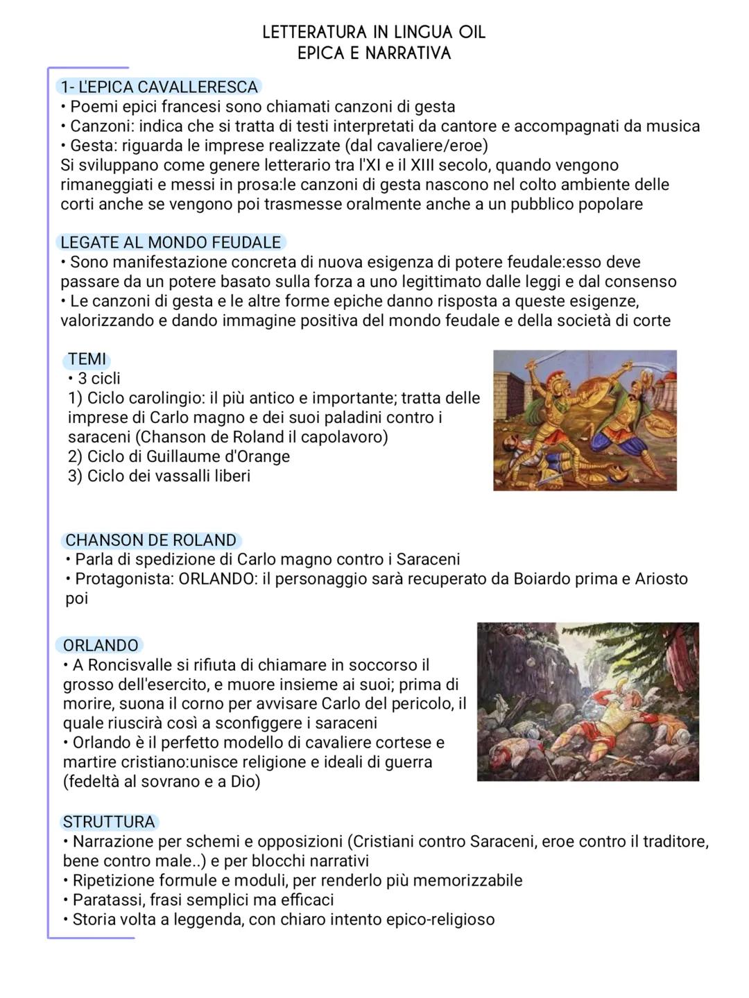 LA LETTERATURA VOLGARE IN FRANCIA
XI SECOLO
IMPORTANZA
Il modello francese permette, a partire dall' XI secolo, uno sviluppo unitario della 