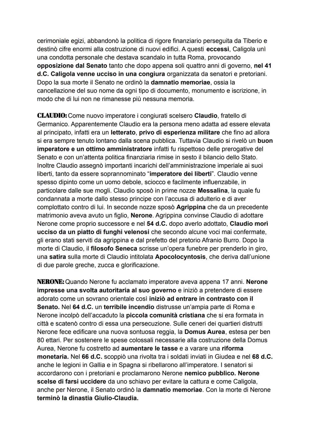 LA DINASTIA GIULIO CLAUDIA
IMPERATORI:
- Tiberio (14-37 d.C.)
Caligola (37-41 d.C.)
- Claudio (41-54 d.C.)
- Nerone (54-68 d.C.)
TIBERIO: Au