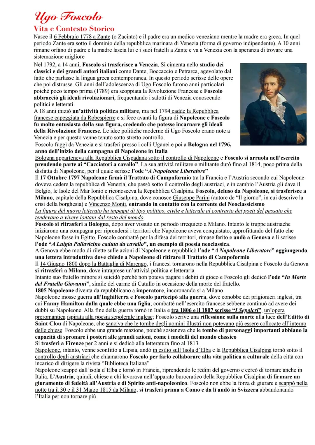 Ugo Foscolo 