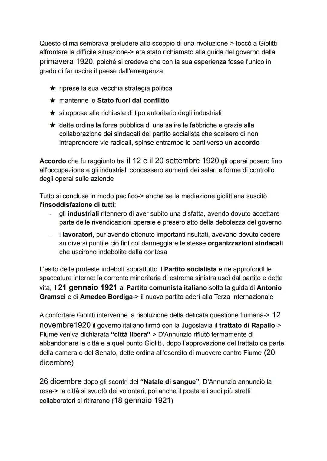 ITALIA DAL DOPOGUERRA AL FASCISMO
1. Le trasformazioni politiche del dopoguerra
Nel difficile clima del dopoguerrai partiti politici avrebbe