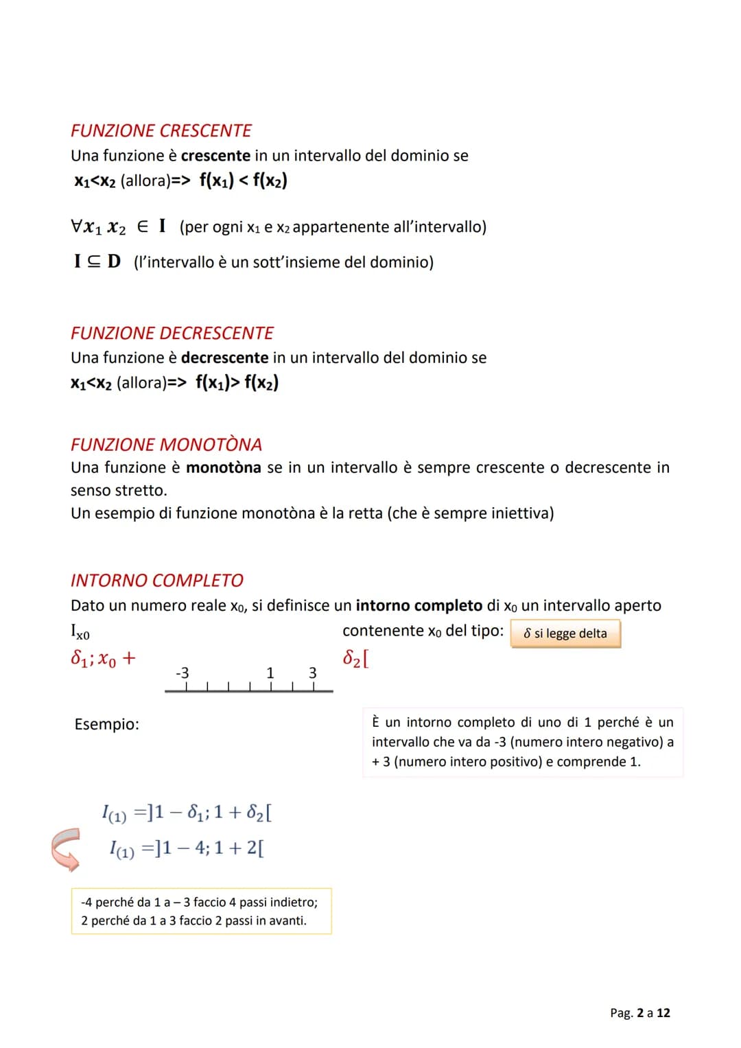 MATEMATICA
DEFINIZIONE DI FUNZIONE
Dati due sottoinsiemi A e B (non vuoti) di R, una funzione f(x) da A a B è una
relazione che associa ad o