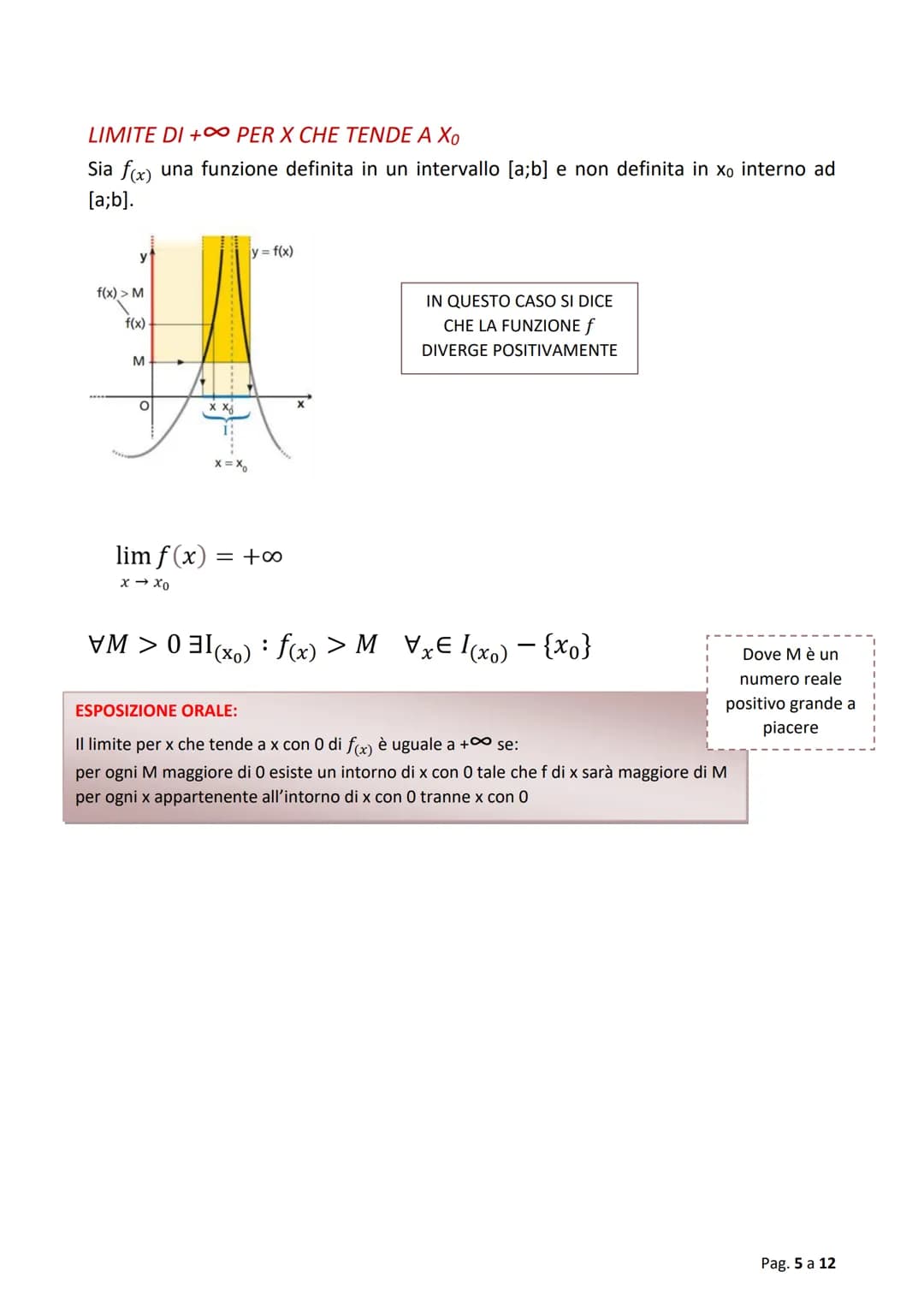 MATEMATICA
DEFINIZIONE DI FUNZIONE
Dati due sottoinsiemi A e B (non vuoti) di R, una funzione f(x) da A a B è una
relazione che associa ad o