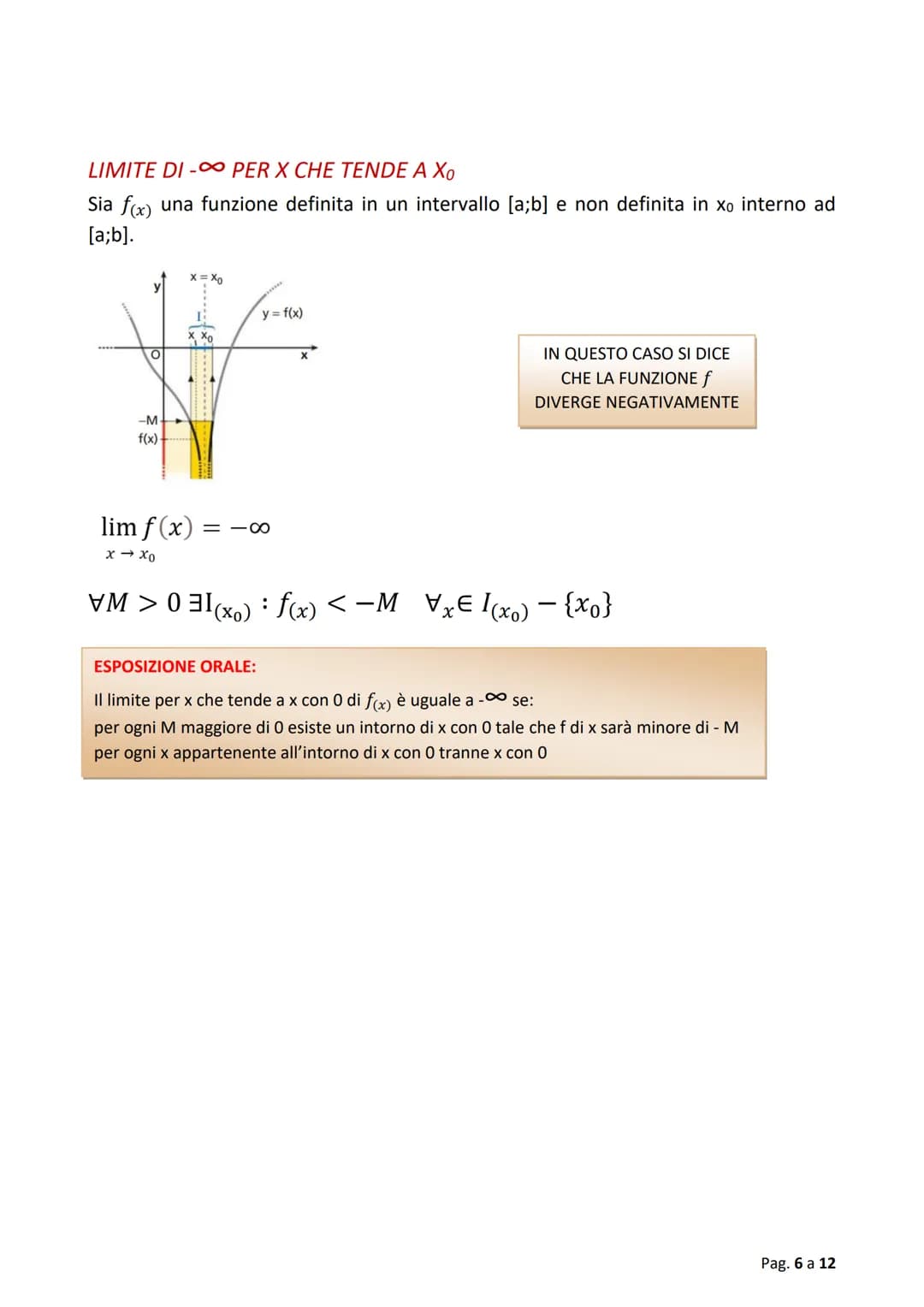 MATEMATICA
DEFINIZIONE DI FUNZIONE
Dati due sottoinsiemi A e B (non vuoti) di R, una funzione f(x) da A a B è una
relazione che associa ad o