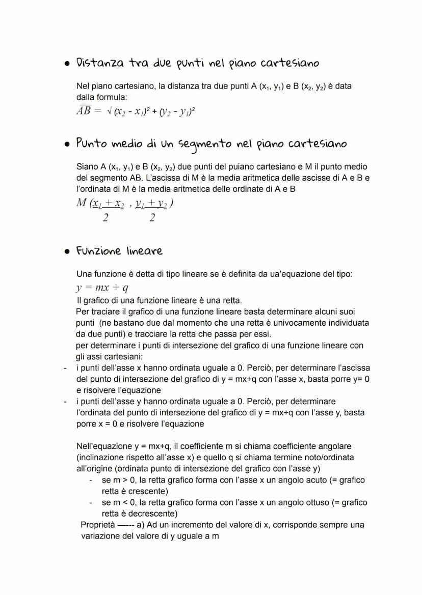 Rette nel piano cartesiano
•Il piano cartesiano
Si dice piano cartesiano un piano dove sono stati fissati un asse x (delle
ascisse), un asse
