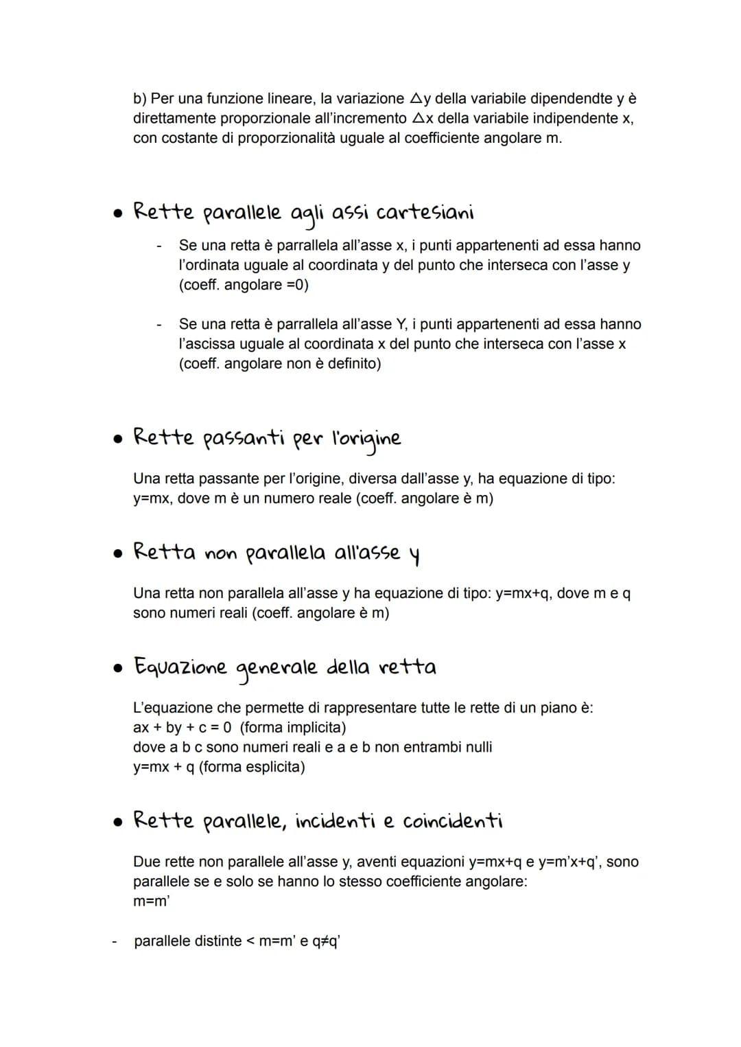 Rette nel piano cartesiano
•Il piano cartesiano
Si dice piano cartesiano un piano dove sono stati fissati un asse x (delle
ascisse), un asse