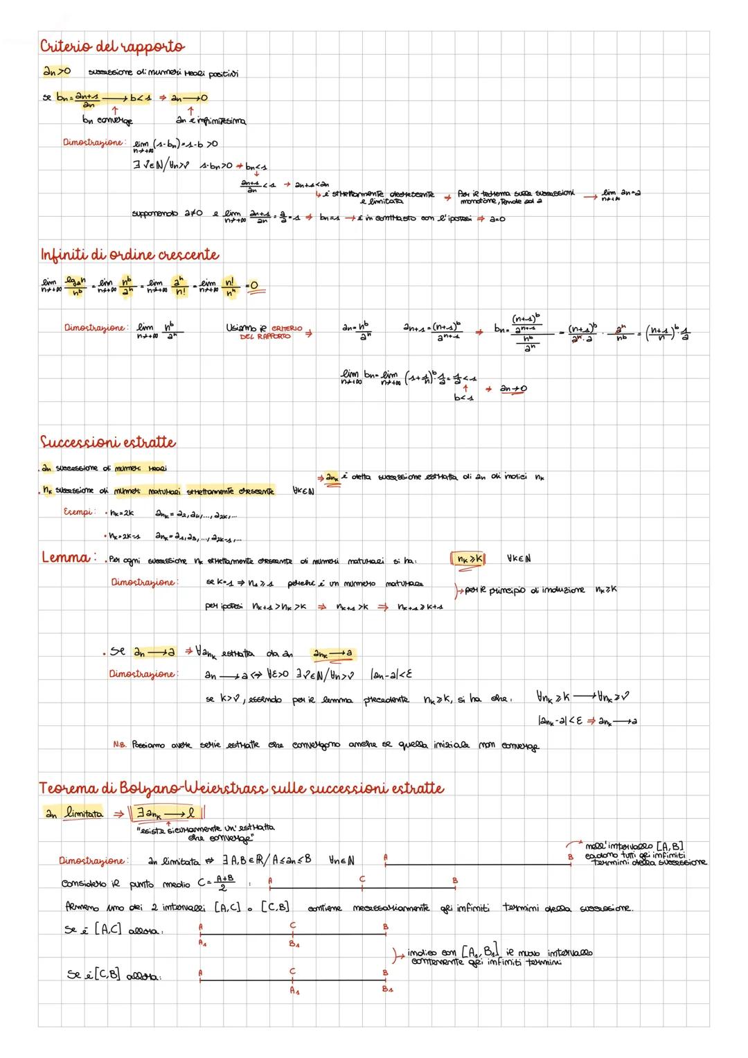 # Successioni

$f: n \in N \longrightarrow f(n) \in R$

Limite di una successione
$lim_{n \to +\infty} a_n = a \Leftrightarrow \forall \epsi