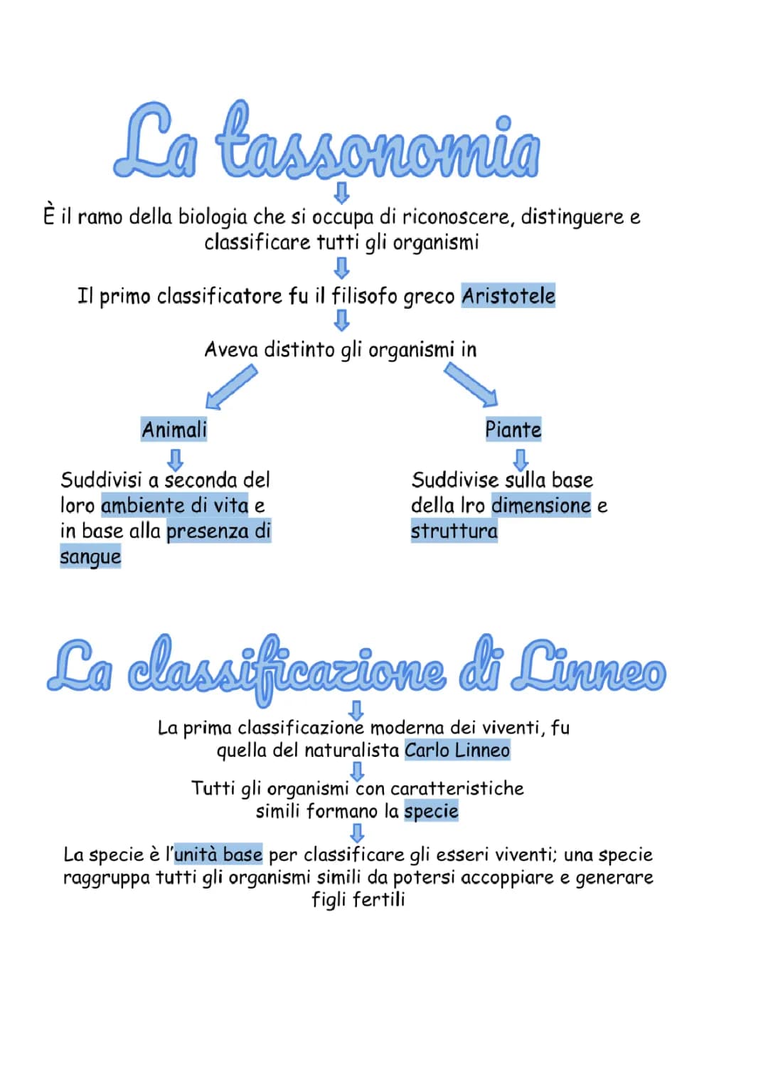 La tassonomia 